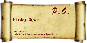 Pisky Oguz névjegykártya